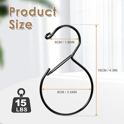 4Pcs Hat Hanger & Belt Hanger with Safety Clip for Closet, Black Baseball Caps Organizer for Closet, Hat Rack for Belt Ties Tank Tops