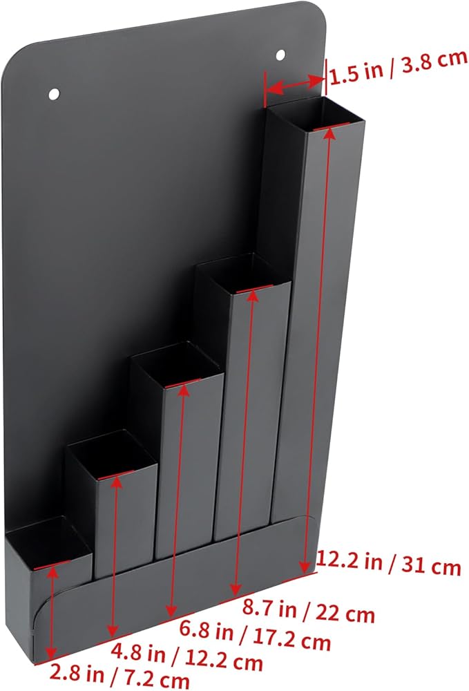 Cable Tie Organizer Holder with Screws, Metal Zip Tie Storage Container for Trailer, Workshop, Tool Box, Garage (Black)