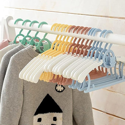 HGYZE Baby Nursery Closet Hangers, Ultra-Thin Non-Slip and Extendable Laundry Infant Pant Hanger for Newborn Clothes -20pcs Yellow Gift- Adjustable Children Coat Hanger for Girl Boy Toddler Kids Child