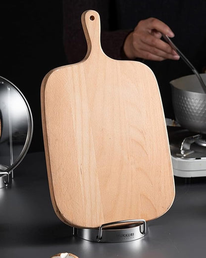 Pot Lid Organizer, Pot Lid Holder 304 Stainless Steel Pot Lid Stand,Lid and Spoon Rest Cutting Board Holder,Pot Lid Rack for Kitchen Utensil(Silver)