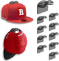 Hat Hangers for Wall, Stronge Adhesive Hat Holders Display, No Driling Caps Holder Organizer, 10 Pack Hat Hook for Baseball Caps, Wall Mounted Cap Rack, Translucent Black
