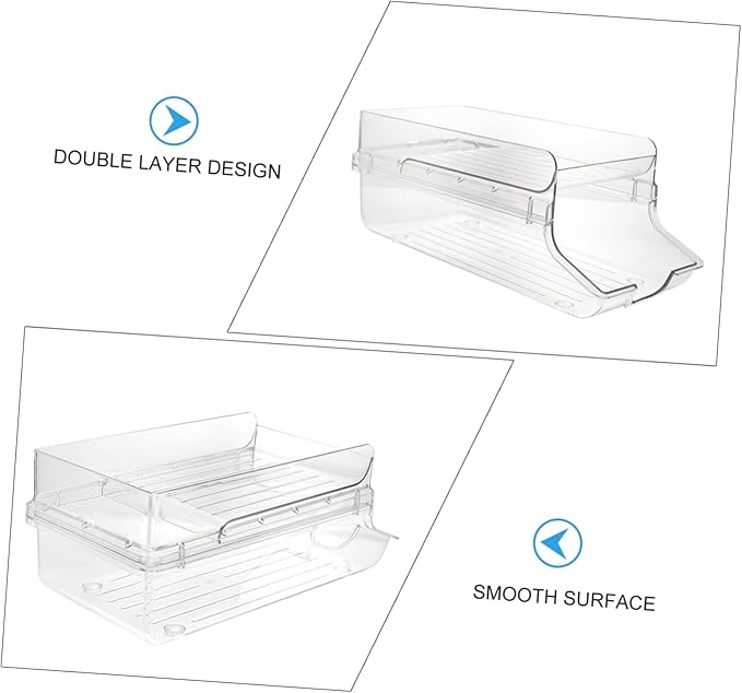 Double Refrigerator Can Organizer Beverage Can Dispenser Stand for Fridge