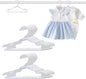 Baby Hangers 60 Pack 10.35 Inch Kids Clothes Hangers Plastic Infant Hangers for Closet Infant & Toddler Clothing Pants Coats Skirts (White)