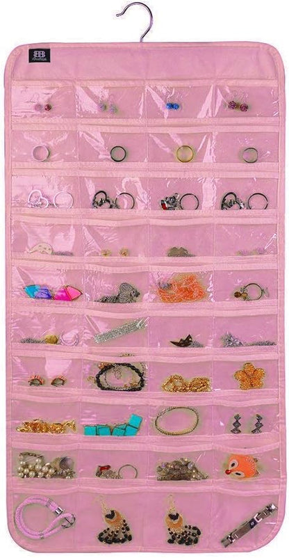 BB Brotrade Hanging Jewelry Organizer,Accessories Organizer,80 Pocket Organizer for Holding Jewelries
