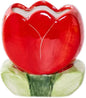 TANG SONG Ceramic Tulip Make up Brush Holder Flower Cosmetic Storage Box Pen and Pencil Holder Desktop Organizer (Red)
