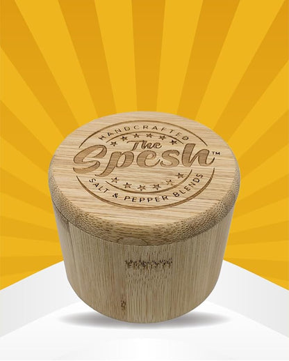 Bamboo Seasoning Box with Magnetic Swivel Lid