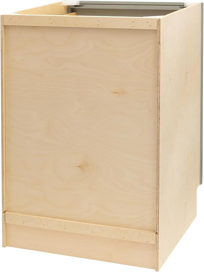 Quicklock RTA (Ready-to-Assemble) | Base Kitchen Cabinets - Shaker Style | Made in America (Magnetic Gray, 24" W x 34.5" H x 24" D 3 Drawer Pots and Pans)