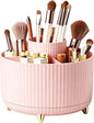 Makeup Brush Holder, Makeup Brush Organizer Countertop, Skincare Makeup Cosmetic Perfume Organizer Storage Box Case for Vanity Bathroom Countertop(Pink)