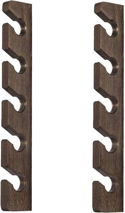 Hat Rack for Wall Baseball Cap Organizer Hanger (2 Pack) Modern Wooden Hat Holder Wall-Mounted Caps Display for Closet Door Bedroom Entryroom Laundry (Brown) …