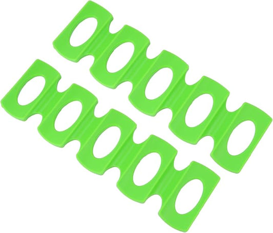 Garneck 2pcs Silicone Beverage Storage Shelf Mats Beer Bottle Racks for Fridge Easy to Clean Lightweight Design Green