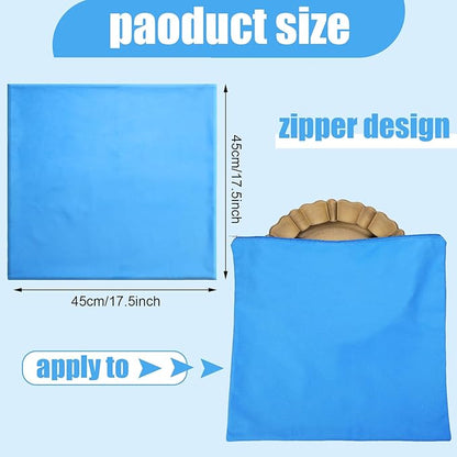 Oudain Silver Storage Bag 17.5 x 17.5 Inch Zippered Anti Tarnish Fabric Bag Protector Pouch for Jewelry Silverware Flatware Home Kitchen