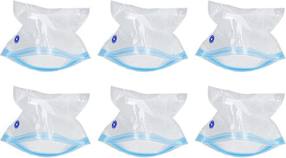 6PCS 26 * 34CM Vacuum Storage Bags Space Saver Sealed Reusable Vacuum Sealed Compressed Space Saver Bags for Food Clothing