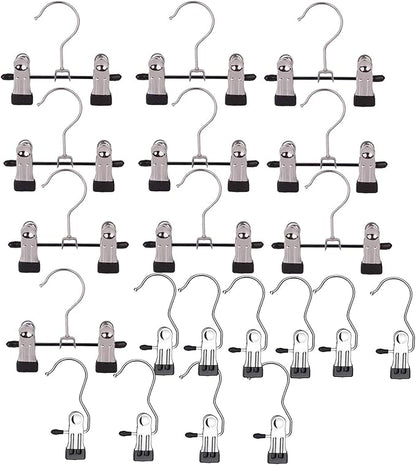 20 Pack Boot Hangers Closet Hanging Clips Laundry Hooks for Hats, Pants, Towel, Socks, Handbags, Bags, Underwear