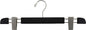 Stylish Wooden Bottoms Hanger with Low Profile and Extra Large Adjustable Clips, Hangers for Pants or Skirts with 360 Degree Chrome Swivel Hook by The Great American Hanger Company (100, Espresso)
