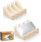 2 Pack Self Draining Silicone Soap Dish with Suction Cups - Non-Slip Bar Soap Holder for Shower & Kitchen, Waterfall Tray Keeps Soap Dry, Easy Clean, Extends Soap Life (Cream White)