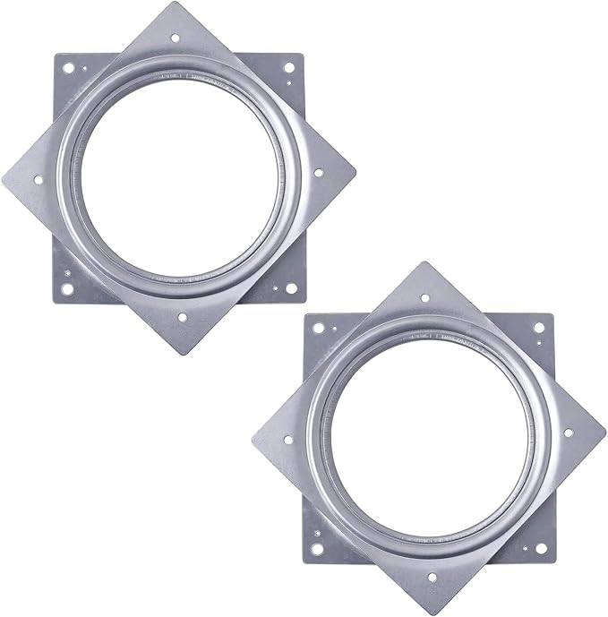 2Pack 6" Lazy Susan Turntable 500-lb Steel Ball Bearing Rotating Tray Strong Sturdy Table Cabinet Low Profile for 360˚ Chair and Door, Kitchen, Craft Project, Makeup Holder, Monitor(6 Inch)