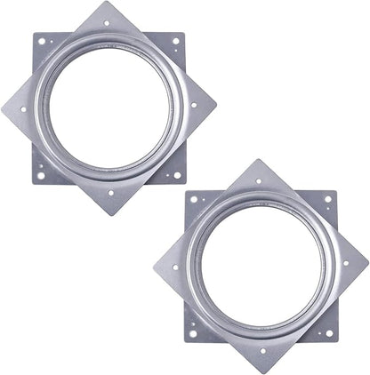 2Pack 6" Lazy Susan Turntable 500-lb Steel Ball Bearing Rotating Tray Strong Sturdy Table Cabinet Low Profile for 360˚ Chair and Door, Kitchen, Craft Project, Makeup Holder, Monitor(6 Inch)