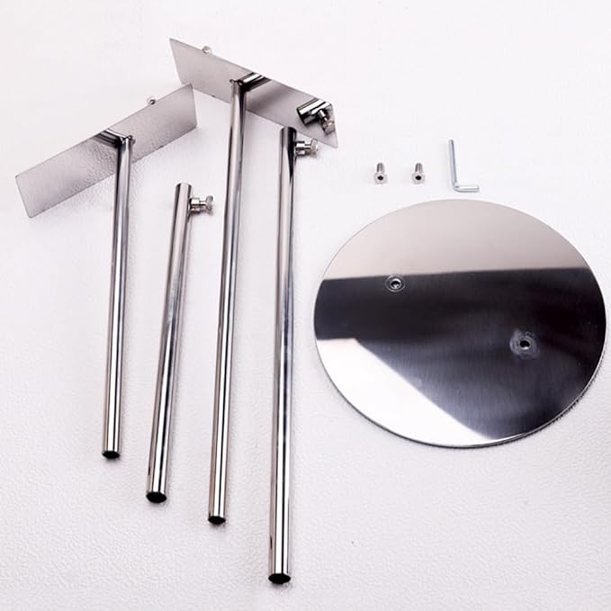 Shoe Display Stand for Retail Store Stainless Steel Height Adjustable Countertop Double-Headed High Heel Shoe Display Risers Stand Rack for Vendors Photos