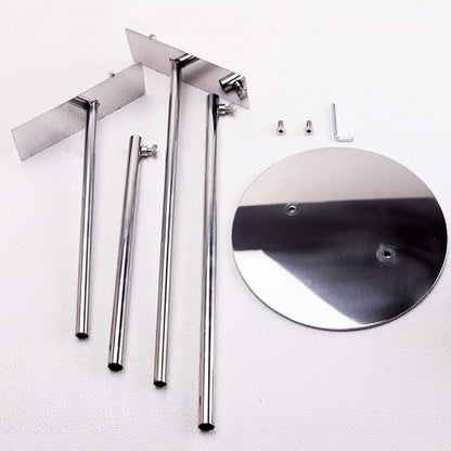 Shoe Display Stand for Retail Store Stainless Steel Height Adjustable Countertop Double-Headed High Heel Shoe Display Risers Stand Rack for Vendors Photos