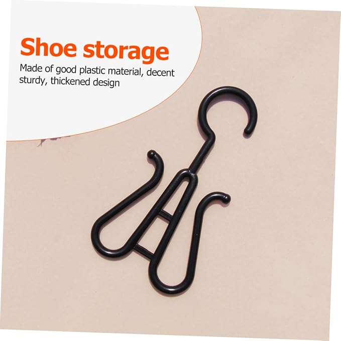 10pcs Plastic Double-Hook Shoe Hanger Drying Rack Sturdy Slippers Organizer for Closet Shop Versatile Hanging Hooks for Shoes Towels and More Space-Saving Design