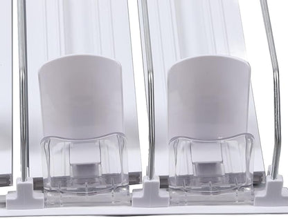 Refrigerator Automatic Pusher Glide, Soda Can Dispenser Easy to Install Width Adjustable White for Supermarkets (31cm)