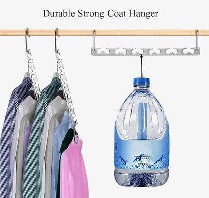 Space Saving Hangers, Shirt Hanger, Metal Hangers for Clothes, Space Saver for Hanging Clothes, Sturdy Metal Wardrobe Organizer, Pack of 10