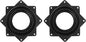 uxcell Lazy Susan Hardware, 2Pcs 4 Inch - Iron Square Ball Bearing Rotating Swivel Plate, Lazy Susan Turntable for DVD Tower, Bookshelf (Black)
