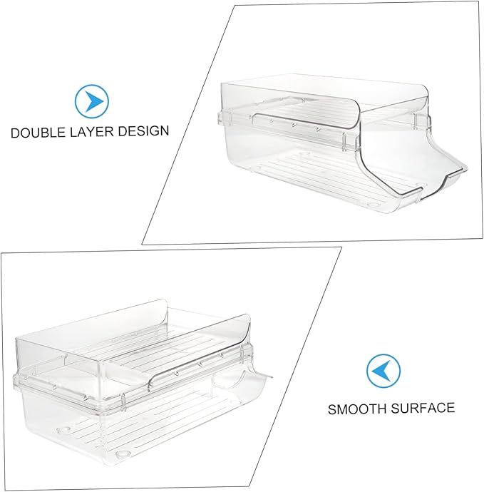Soda Can Organizer for Fridge Transparent Beverage Holder Space-saving Drink Dispenser for Refrigerator and Pantry Storage