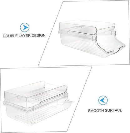 Soda Can Organizer for Fridge Transparent Beverage Holder Space-saving Drink Dispenser for Refrigerator and Pantry Storage