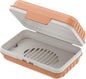 Quatish Leakproof Bar Soap Holder Dish with Lid for Shower, Portable Travel Soap Case Box for Gym, Camping, Hiking, Outdoor Use, Travel Size Toiletries Essentials, Keeps Soap Dry, Orange