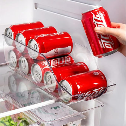 Xicennego Pop-Up Soda Can Dispenser Storage Organizer Bin (4pack) PET Can Holder Storage Beverage Canned Food Organizer For Kitchens Refrigerators Counters Freezers Shops Camping RVs