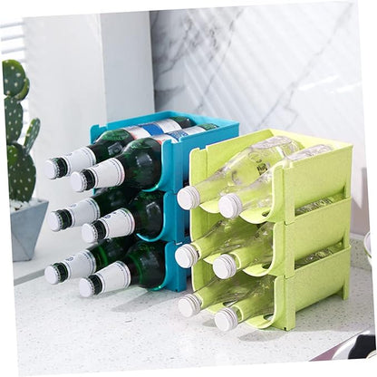 3pcs Beer Storage Rack Soda Can Dispenser for Refrigerator Multi-Function Kitchen Rack Organizer Sturdy Plastic Bottle Holder