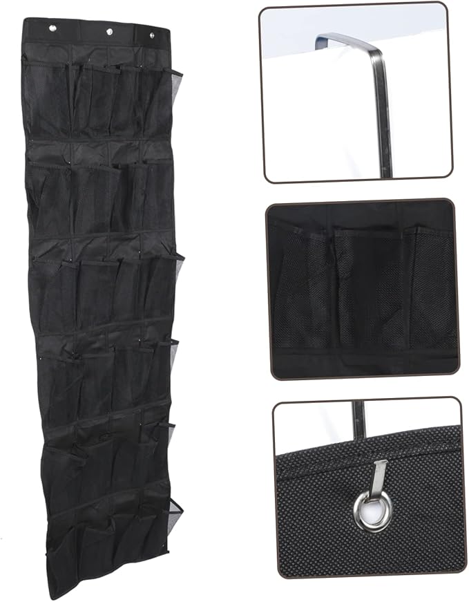 Garneck Door Hanging Shoe Organizer Bag Non-Woven Storage Pouch for Shoes Wall Mount Home Decor Accessory
