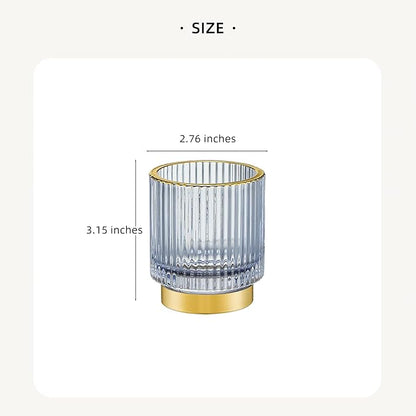 Makeup Brush Holder Organizer,Toothbrush Holders,Desk Pen Pencil Holder,Multifunctional Vintage Glass Brush Cup(A3-32-US)