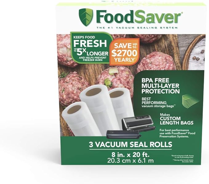 FoodSaver Vacuum Sealer Bags and Easy Fill Gallon Bags for Custom Fit Airtight Food Storage (Pack of 3, 10 Count)