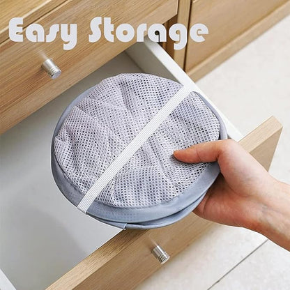 Mesh Collapsible Small Wall Laundry Baskets，Hanging Laundry Hamper，for Hotel, University Dormitory Use by HHSSALIN (1, CLASSIC)