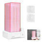 Automatic Cotton Pad Holder, Square Press Out Cosmetic Cotton Makeup Removers Pad Holder, Makeup Cotton Organizer Container Dispenser Storage Display Rack(Pink)