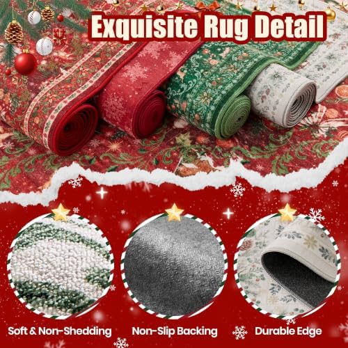 Christmas Area Rug 2x3, Washable Rugs for Entrance (2'x3', Grey) - Image 7