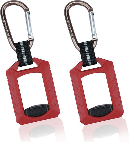 Melotough Zip Tie Organizer Band,Zip Tie Holder,Reusable,Cable Tie Bracket for Multi-Purpose Indoor and Outdoor Use,Red,2Pcs
