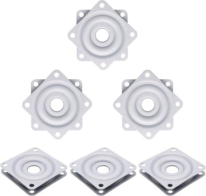 3pcs 2" Lazy Susan for Table Top, Strong Metal Lazy Susan Turntable Steel Ball Bearing Rotating Tray Hardware for Table Cabinet Low Profile (Silver)