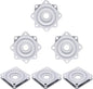 3pcs 2" Lazy Susan for Table Top, Strong Metal Lazy Susan Turntable Steel Ball Bearing Rotating Tray Hardware for Table Cabinet Low Profile (Silver)