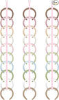 Norme 3 Pcs 3.3FT Extended Headband Holder Organizer Wall Hanging Hairband Storage for Women Hair Hoop Display Headband Hair Accessories Organizer for Bedroom, Dorm & Closet(Pink)