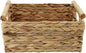 Storage Basket made by Water Hyacinth with Wood Handles, Arts and Crafts. (Medium)