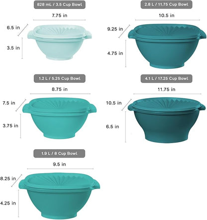 Tupperware Heritage Collection, New 36 Piece Food Storage Container Set in Vintage Green, Dishwasher Safe and BPA Free (18 containers, 18 lids)