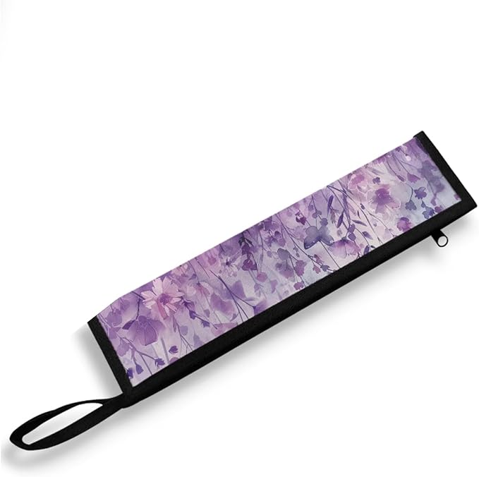 Cutlery Storage Bag Travel Silverware Cloth Bags for Travel Tableware Carrying Bag Travel Silverware Case Utensil Pouch Utensil Case,Purple Butterfly Flowers
