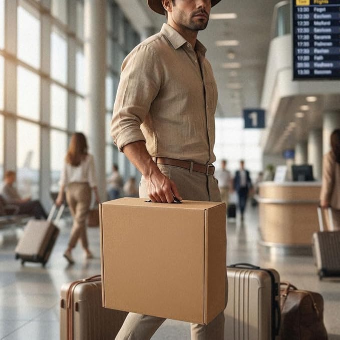 Hat Box for Travel, Protective Storage Organizer, Lightweight Travel Case (10 Pack - No Design)