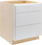 Quicklock RTA (Ready-to-Assemble) | Base Kitchen Cabinets - Shaker Style | Made in America (Pure White, 36" Wx34.5 Hx24 D 3 Drawer)