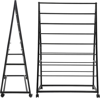 Ribbon Organizer 15 Tier Metal Ribbon Holder Organizer Rack, Double-Sided Ribbon Storage Rack, 31.5In/W, Gift Wrapping Paper Craft Ribbon Storage Shelf for Scarf, Ties, Belt, Towel