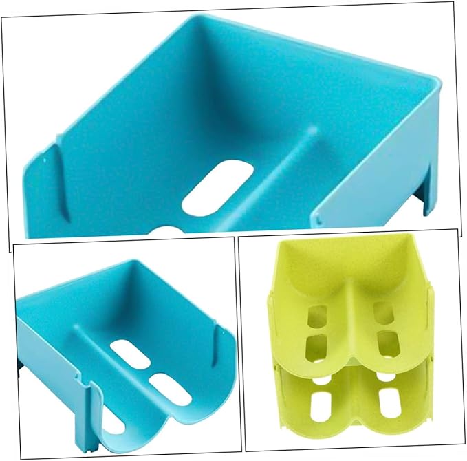 COLLBATH 4pcs Stackable Drink Storage Containers Beverage Rack for Refrigerator Organization Water Bottle Holder for Efficient Space Saving and Stylish Home Decor