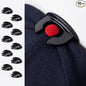 Premium Adhesive Hat Hooks | Made in U.S.A. | Wall Rack for Baseball Caps | Display Holders | Hangers for Closet & Doors | Organization & Storage | Patented Design (Black, 10-Pack)